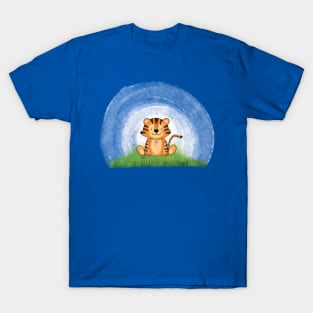 Cute Tiger Cub on Grass T-Shirt